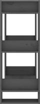 vidaXL Βιβλιοθήκη/Διαχωριστικό, Γκρι, 60x35x91 εκ, Από Πεύκο