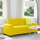 Sofa 2-θέσια κίτρινη 140 cm βελούδινη