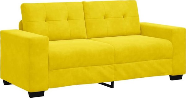 Sofa 2-θέσια κίτρινη 140 cm βελούδινη