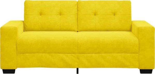 Sofa 2-θέσια κίτρινη 140 cm βελούδινη