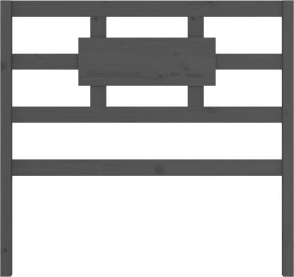 vidaXL Επιτοίχιο κεφαλάρι κρεβατιού γκρι, 95,5x4x100 cm, μασίφ πεύκο