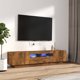 vidaXL Σετ 2 Ντουλάπια TV με φωτισμό LED, καπνισμένη δρυς