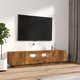 vidaXL Σετ 2 Ντουλάπια TV με φωτισμό LED, καπνισμένη δρυς