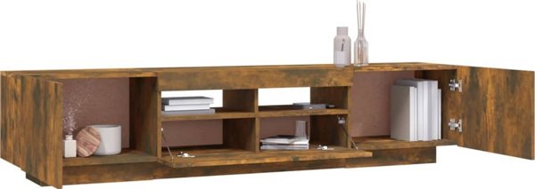 vidaXL Σετ 2 Ντουλάπια TV με φωτισμό LED, καπνισμένη δρυς