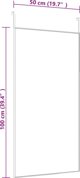vidaXL Καθρέφτης για πόρτα, μαύρος, 50x100 εκ, γυαλί και αλουμίνιο