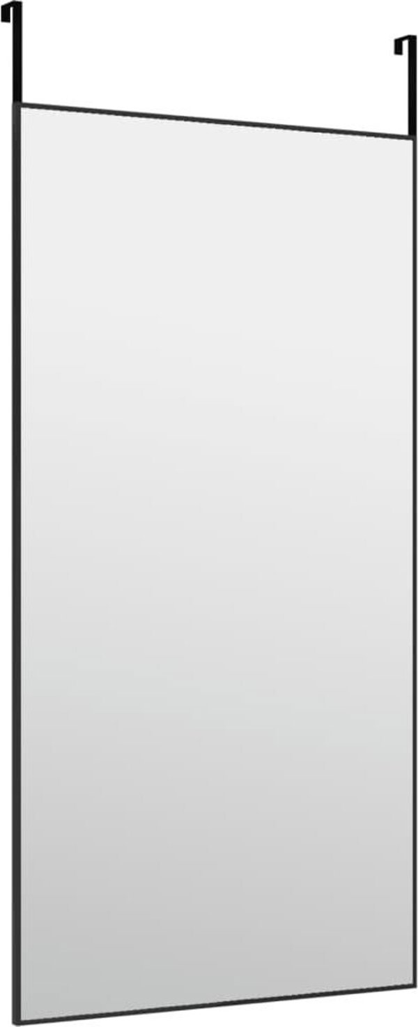 vidaXL Καθρέφτης για πόρτα, μαύρος, 50x100 εκ, γυαλί και αλουμίνιο