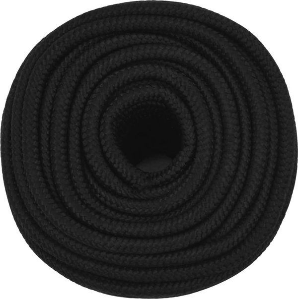 vidaXL vidaXL Linka robocza, czarna, 12 mm, 25 m, poliester