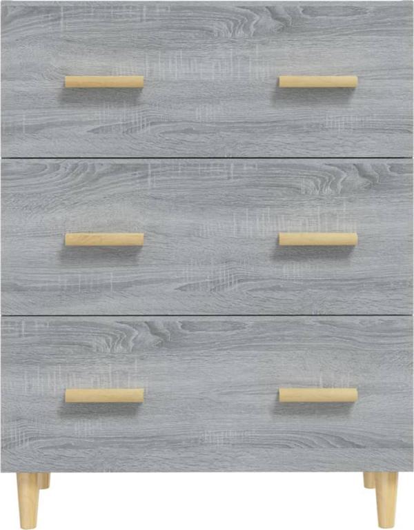 vidaXL Συρταριέρα γκρι δρυς Sonoma 70x34x90 cm, υλικό ξύλου