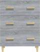vidaXL Συρταριέρα γκρι δρυς Sonoma 70x34x90 cm, υλικό ξύλου