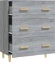 vidaXL Συρταριέρα γκρι δρυς Sonoma 70x34x90 cm, υλικό ξύλου