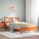 vidaXL Loft με ράφι, χωρίς στρώμα, κερωμένο καφέ, 90x200 εκ., πεύκο
