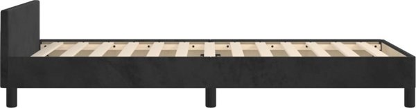 vidaXL Rama κρεβατιού με κεφαλάρι, μαύρο, 100x200 cm, βελούδινη