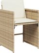 vidaXL Σετ 15τμχ επίπλων κήπου με μαξιλάρια, μπεζ, rattan PE