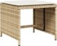 vidaXL Σετ 15τμχ επίπλων κήπου με μαξιλάρια, μπεζ, rattan PE