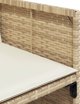vidaXL Σετ 15τμχ επίπλων κήπου με μαξιλάρια, μπεζ, rattan PE