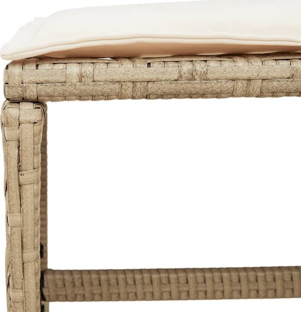 vidaXL Σετ 15τμχ επίπλων κήπου με μαξιλάρια, μπεζ, rattan PE