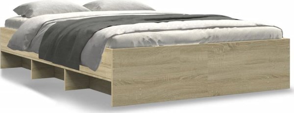 vidaXL Κρεβάτι χωρίς στρώμα δρυς sonoma 140x200 cm