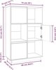 vidaXL Wysoka szafka, czarna, 74x35x117 cm, lite drewno sosnowe
