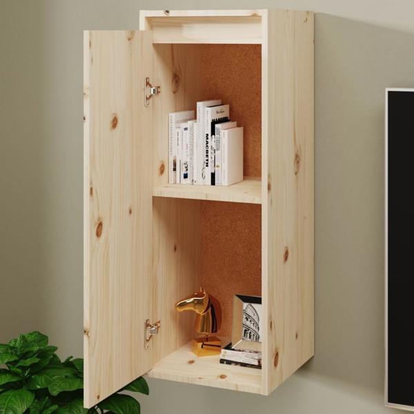 vidaXL Τοίχια ντουλάπια, σετ 2 τεμ., 30x30x80 εκ., από μασίφ πεύκο