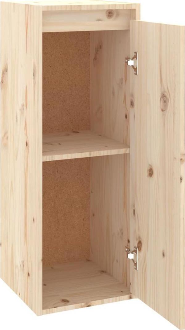 vidaXL Τοίχια ντουλάπια, σετ 2 τεμ., 30x30x80 εκ., από μασίφ πεύκο