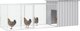 vidaXL Κλωβός για κοτόπουλα, γκρίζος, 300x91x100 cm, ατσάλι