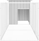 vidaXL Κλωβός για κοτόπουλα, γκρίζος, 300x91x100 cm, ατσάλι