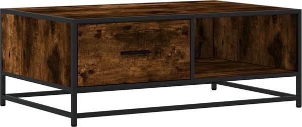 vidaXL Τραπεζάκι Καφέ, Καπνιστό Δρυς, 90x57x35 εκ.