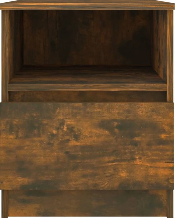 vidaXL Κομοδίνα, 2 τεμ., καπνιστή δρυς, 40x40x50 εκ