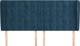 vidaXL Zaglowek uszak ciemnoniebieski 163x23x118/128 cm aksamit