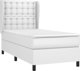 vidaXL Κρεβάτι Continental με στρώμα, λευκό, οικοδερμα 100x200 εκ
