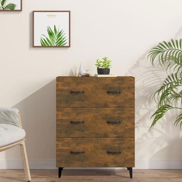 vidaXL Συρταριέρα καπνιστής δρυς 69,5x34x90 cm από ξυλώδες υλικό