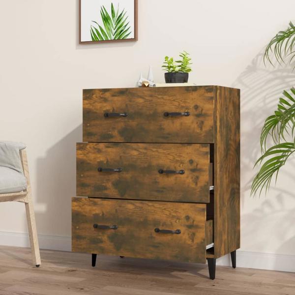 vidaXL Συρταριέρα καπνιστής δρυς 69,5x34x90 cm από ξυλώδες υλικό