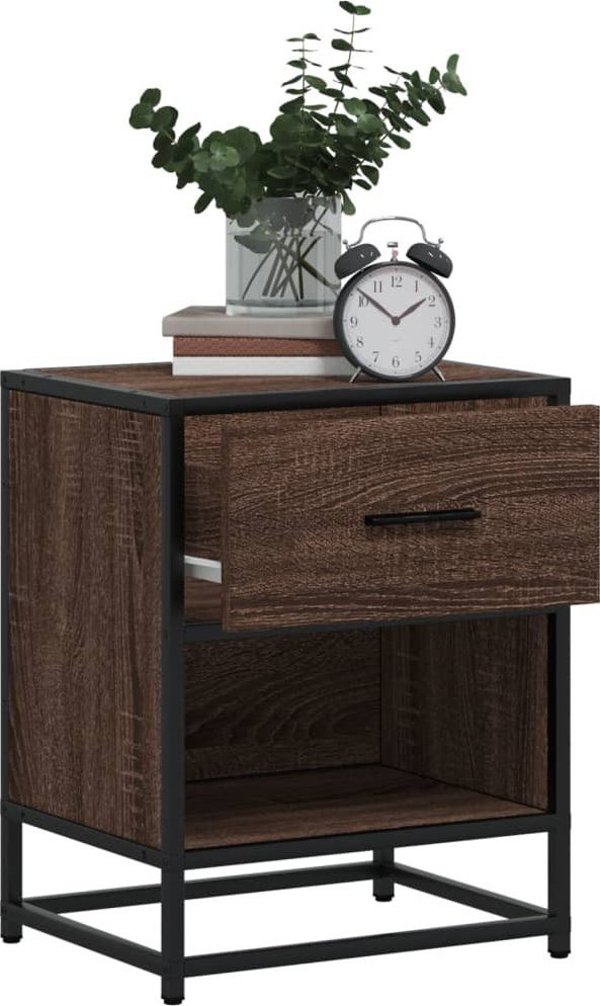 vidaXL Szafka nocna brazowy dab 40x31x50 cm material drewnopochodny