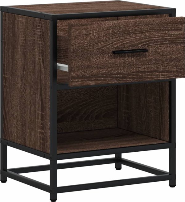 vidaXL Szafka nocna brazowy dab 40x31x50 cm material drewnopochodny