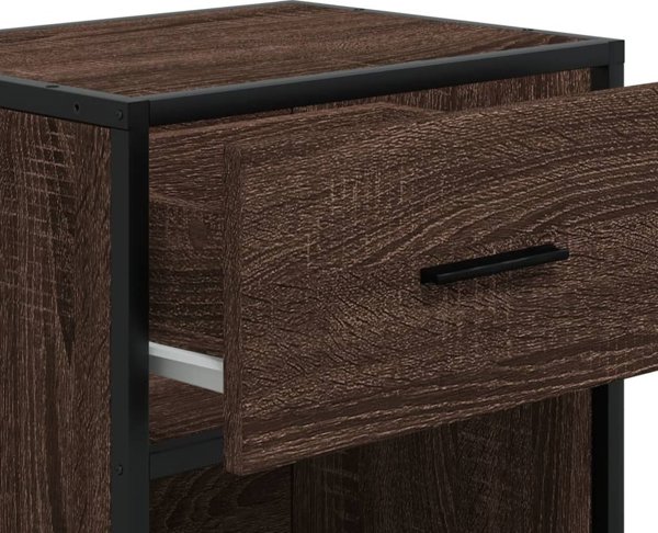 vidaXL Szafka nocna brazowy dab 40x31x50 cm material drewnopochodny