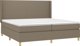 vidaXL Κρεβάτι Continental με Στρώμα, Taupe Υφασμάτινο, 200x200 εκ.