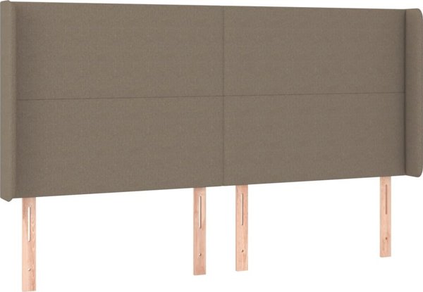 vidaXL Κρεβάτι Continental με Στρώμα, Taupe Υφασμάτινο, 200x200 εκ.