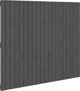 vidaXL Κεφαλάρι κρεβατιού, γκρι, 127,5x3x110 cm, μασίφ πεύκο