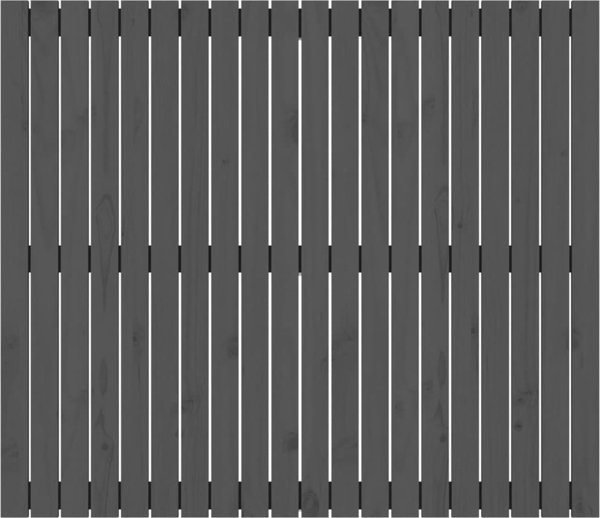 vidaXL Κεφαλάρι κρεβατιού, γκρι, 127,5x3x110 cm, μασίφ πεύκο