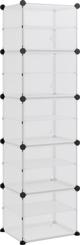 vidaXL vidaXL Stojak na buty, przezroczysty, 44x31,5x153,5 cm, PP