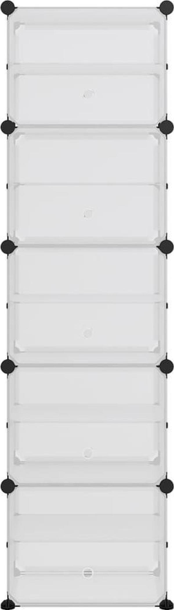 vidaXL vidaXL Stojak na buty, przezroczysty, 44x31,5x153,5 cm, PP