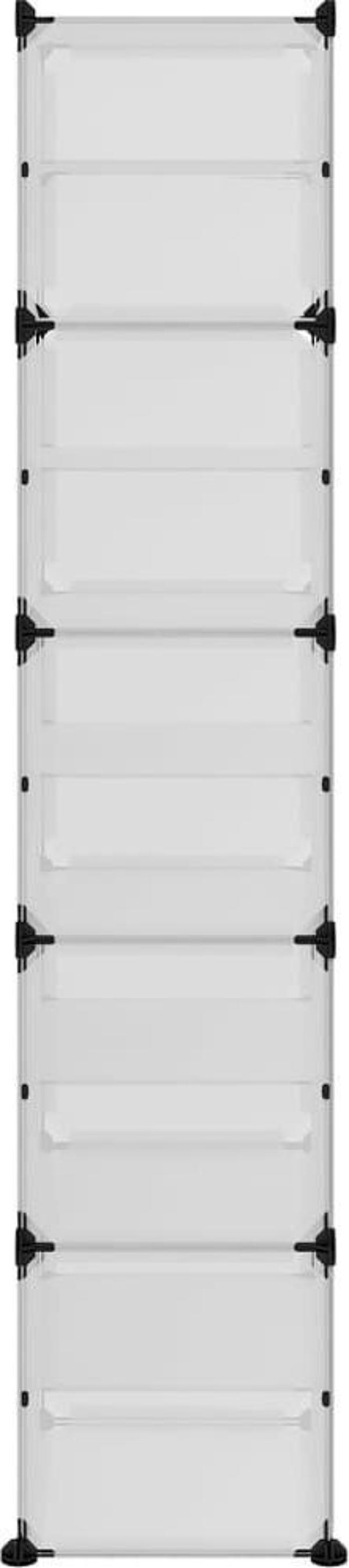 vidaXL vidaXL Stojak na buty, przezroczysty, 44x31,5x153,5 cm, PP