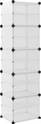 vidaXL vidaXL Stojak na buty, przezroczysty, 44x31,5x153,5 cm, PP