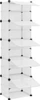 vidaXL vidaXL Stojak na buty, przezroczysty, 44x31,5x153,5 cm, PP