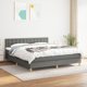 vidaXL Κρεβάτι Continental με Στρώμα Γκρι 160x200 cm