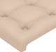 vidaXL Zaglowek do lotzka me LED, cappuccino, 103x16x118/128 cm, ekoskora