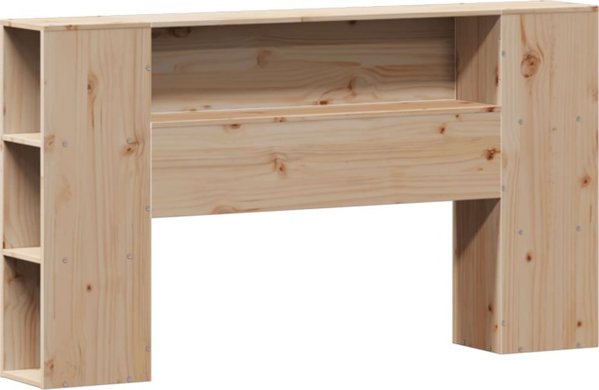 vidaXL Κρεβάτι με ράφι, χωρίς στρώμα, 160x200 εκ., πεύκο