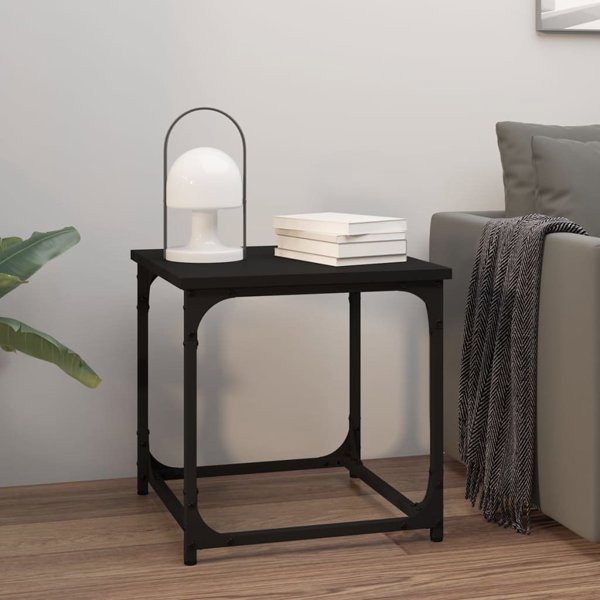 vidaXL Μαύρο τραπεζάκι βοηθητικό 40x40x40 cm, υλικό ξύλου