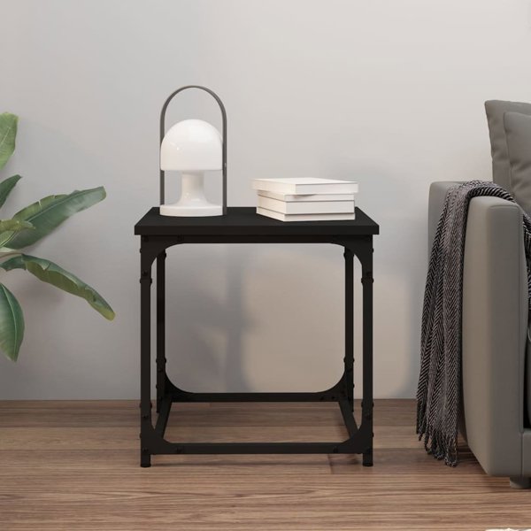 vidaXL Μαύρο τραπεζάκι βοηθητικό 40x40x40 cm, υλικό ξύλου