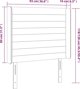 vidaXL Κεφαλάρι κρεβατιού με LED, ανοιχτό γκρι, 93x16x118/128 cm, βελούδο